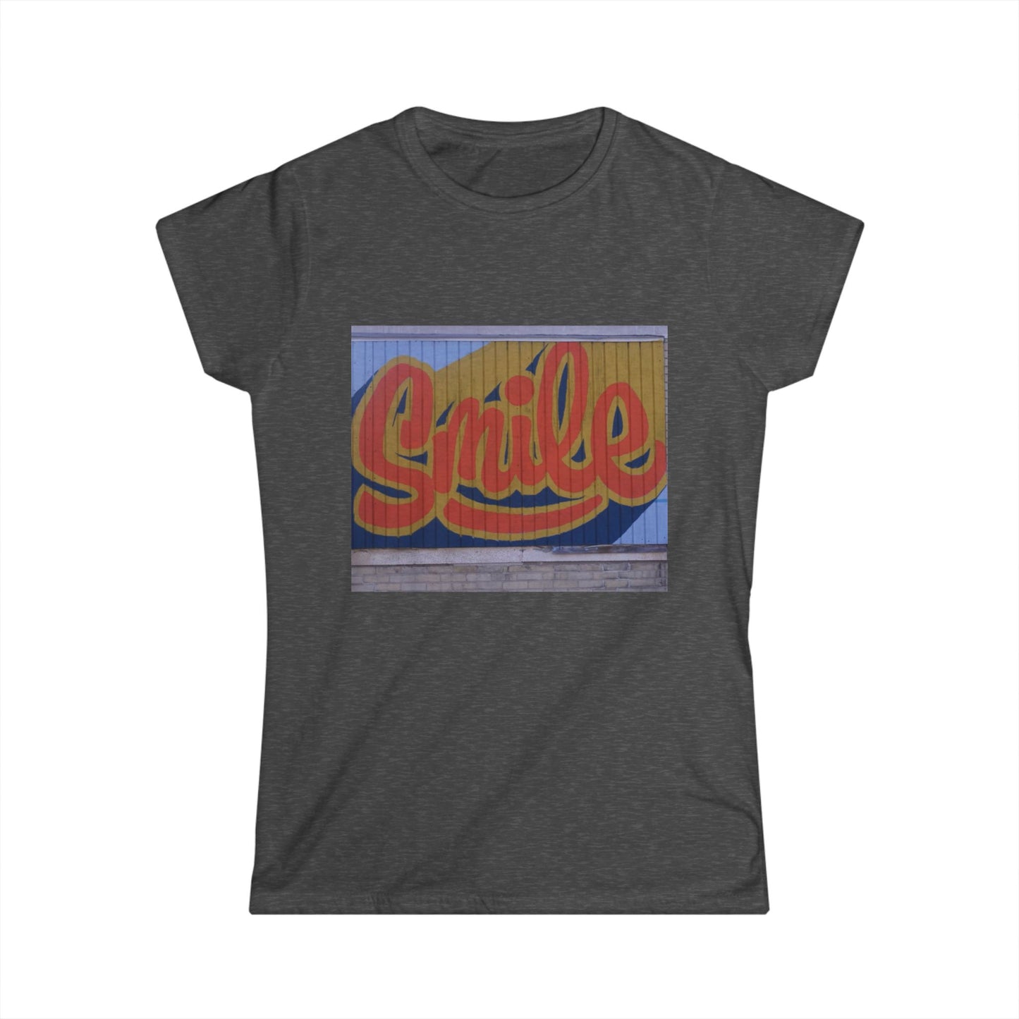 Women's Graphic T-Shirt, Soft Cotton Tee Casual Fit, Smile Print