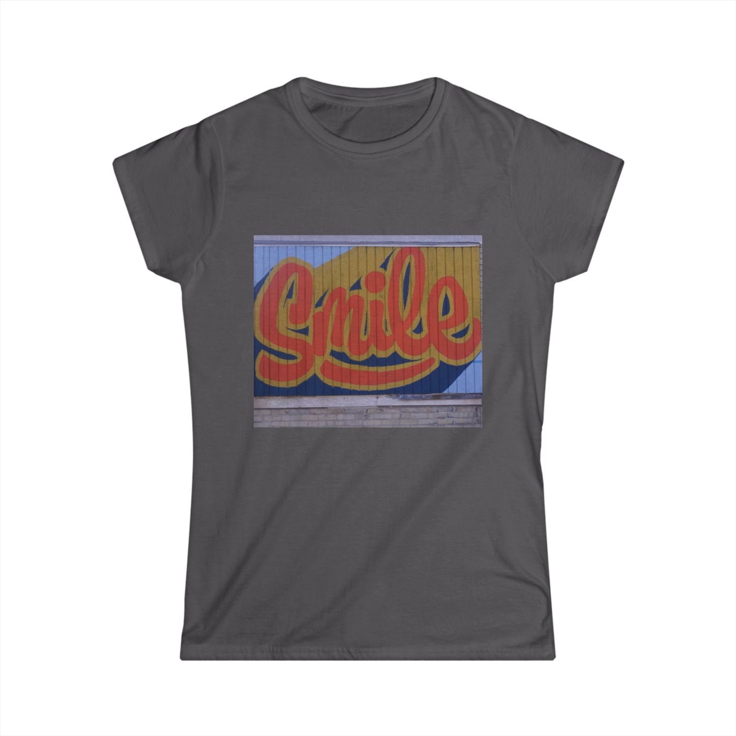 Women's Graphic T-Shirt, Soft Cotton Tee Casual Fit, Smile Print
