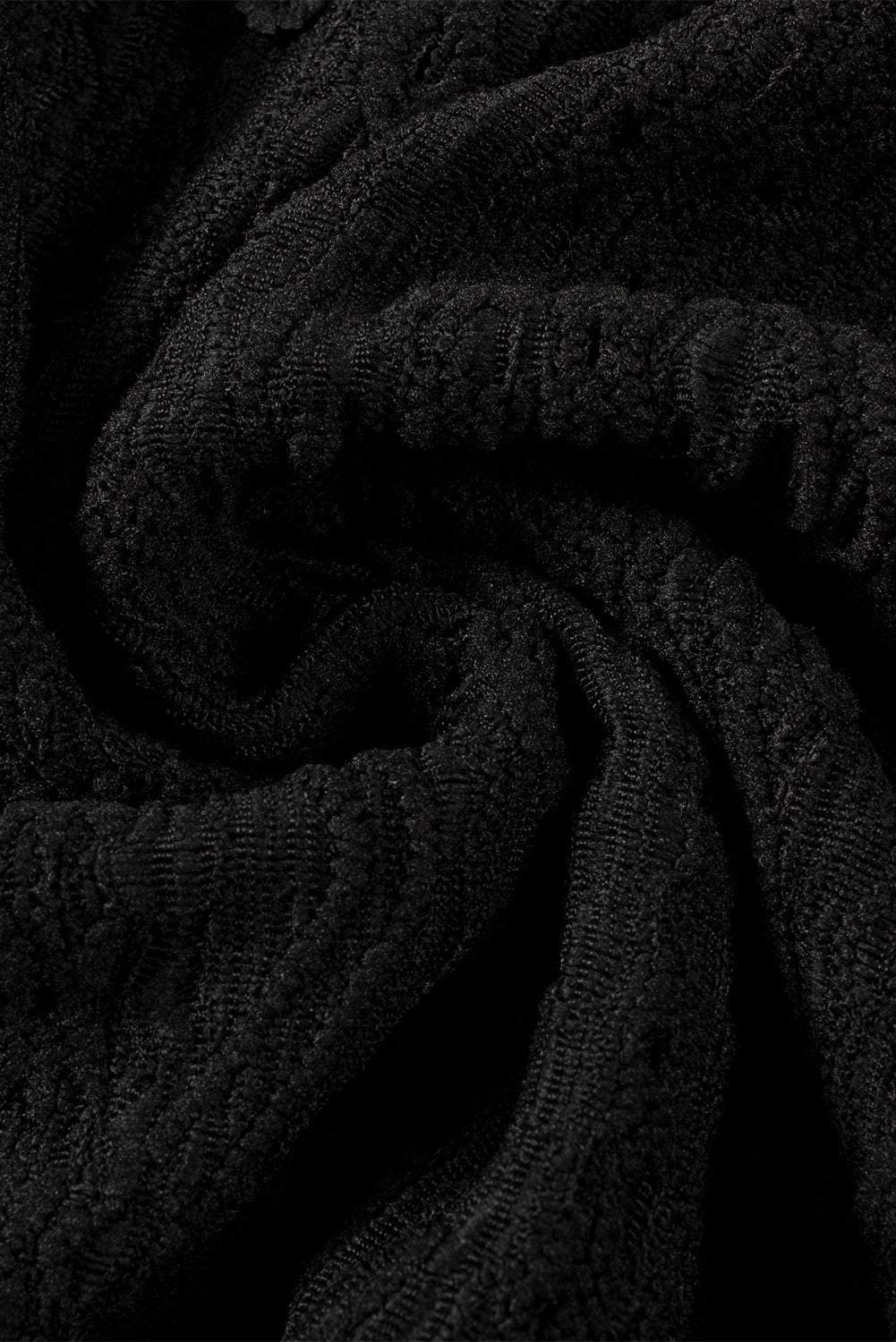 Black Guipure Lace Crochet Sleeveless Shirt