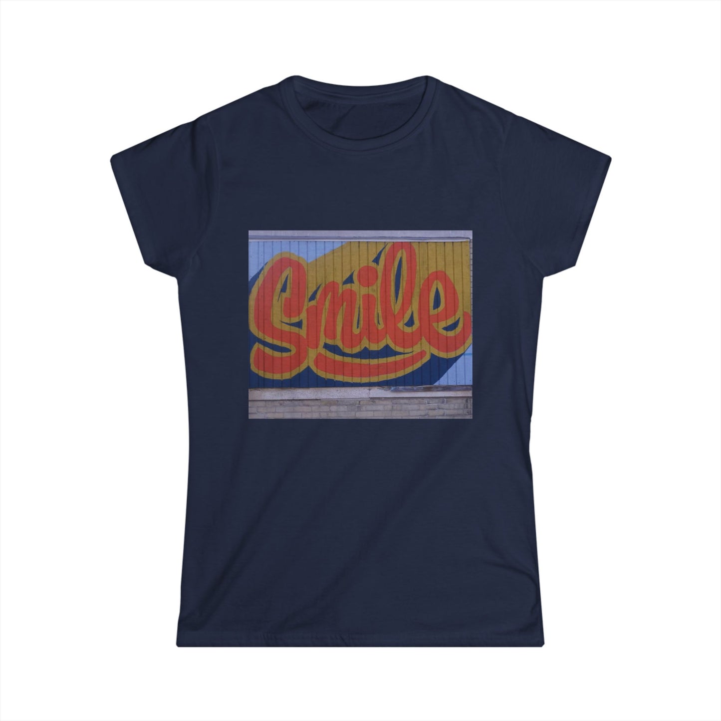 Women's Graphic T-Shirt, Soft Cotton Tee Casual Fit, Smile Print