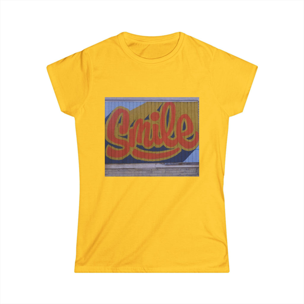 Women's Graphic T-Shirt, Soft Cotton Tee Casual Fit, Smile Print