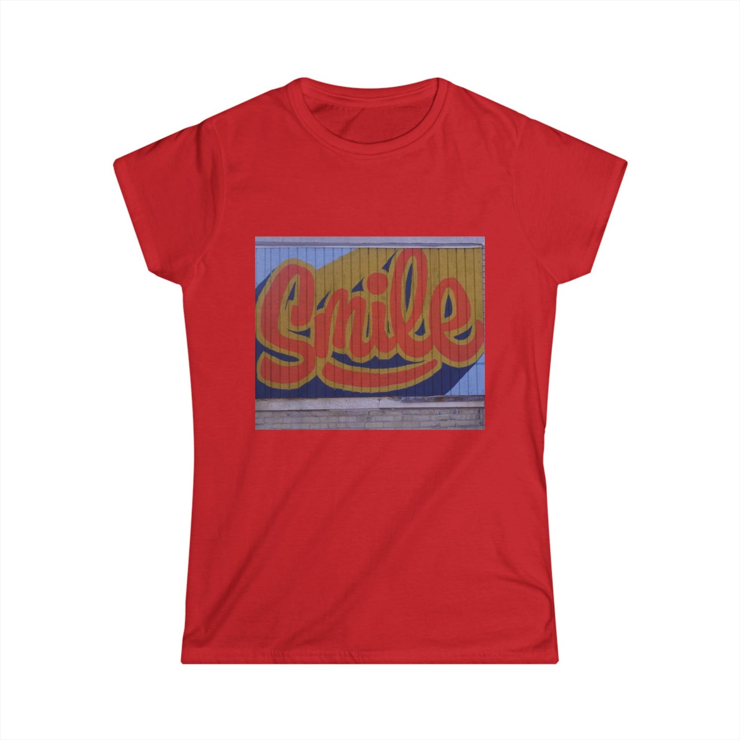 Women's Graphic T-Shirt, Soft Cotton Tee Casual Fit, Smile Print