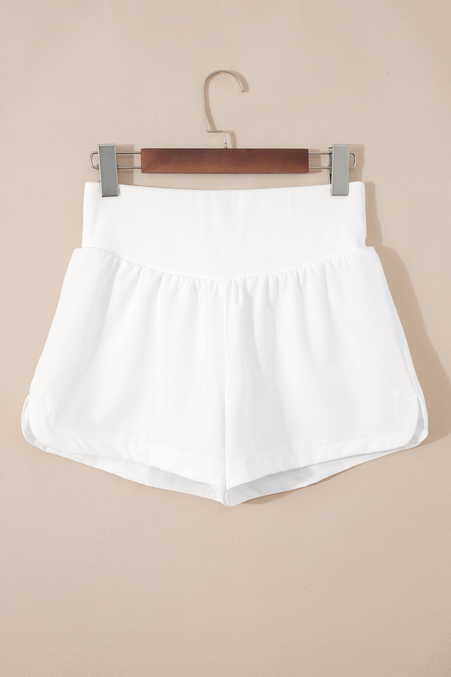 White High Waist Athletic Shorts