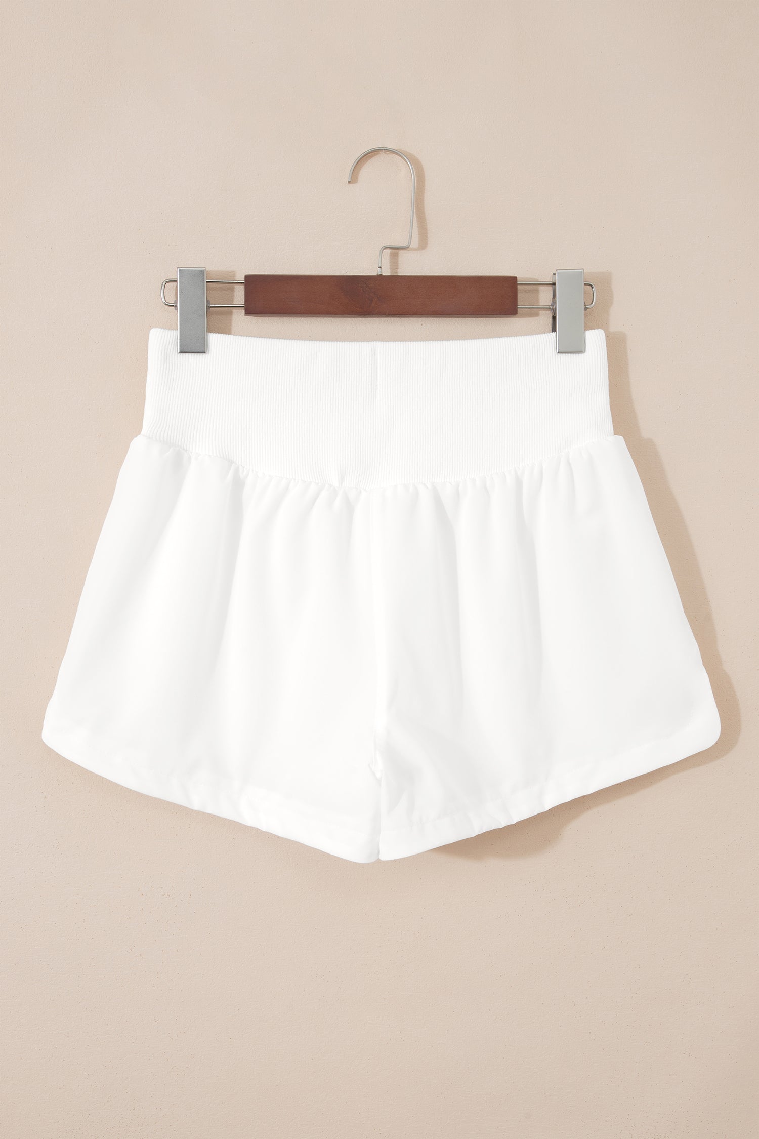 White High Waist Athletic Shorts