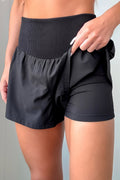 Black High Waist Athletic Shorts