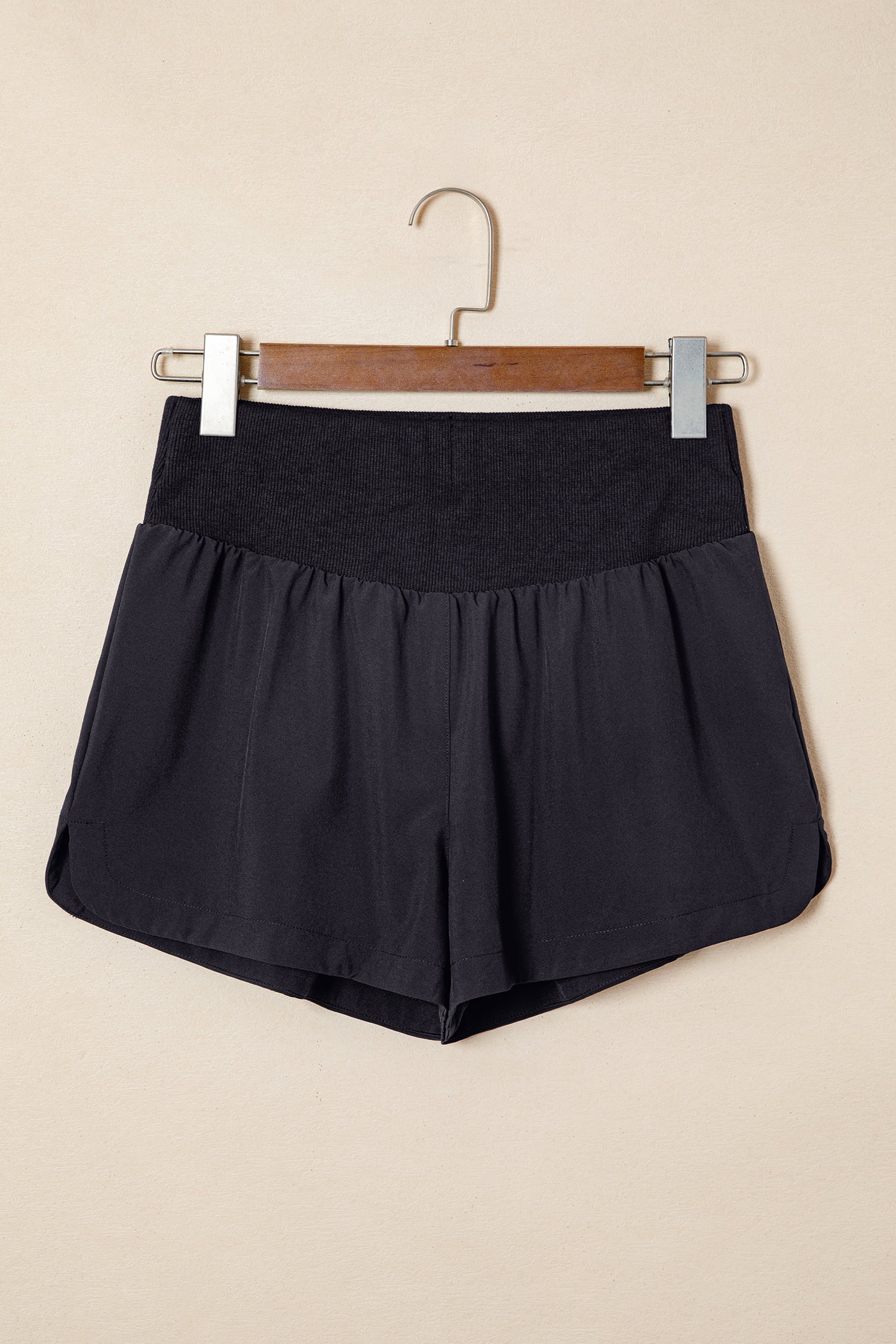 Black High Waist Athletic Shorts