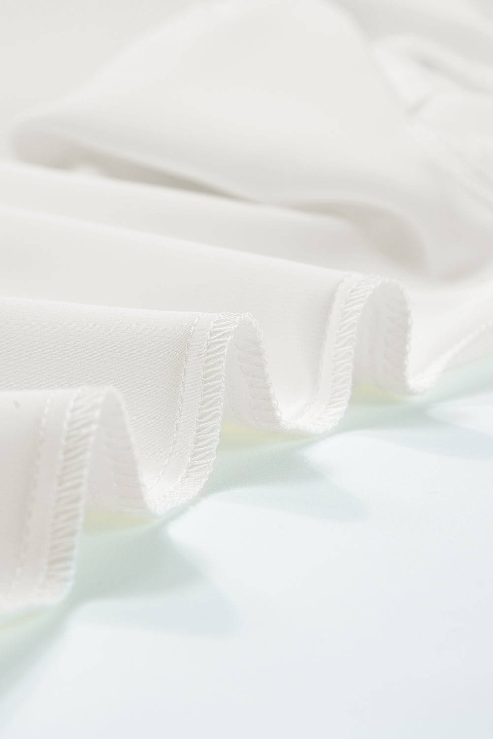 White V Neck Petal Sleeve Blouse